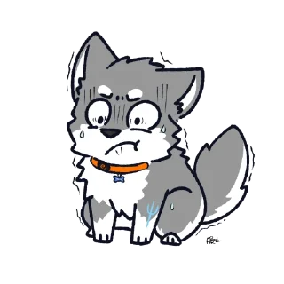 😕 emoji 芋頭狗狗包 Telegram sticker 19 of 77