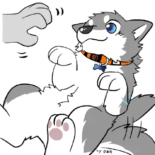 😋 emoji 芋頭狗狗包 Telegram sticker 16 of 77
