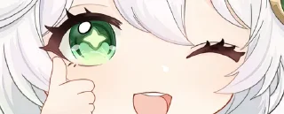 👍 emoji 纳西妲小表情 Telegram sticker 20 of 58
