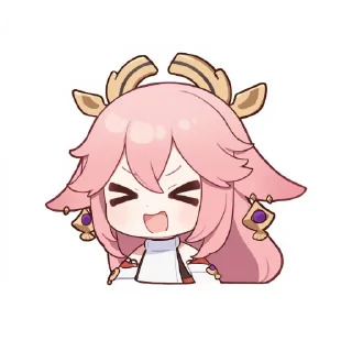 🤲 emoji 狐狸专属神子贴纸（Q） Telegram sticker 16 of 18