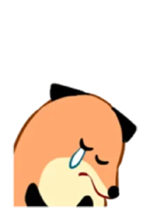 😢 emoji 狐狐好朋友 Telegram sticker 10 of 40