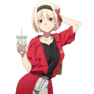 🧊 emoji Lycoris Recoil. @Anime_Sticker_noob Telegram sticker 7 of 67