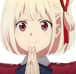 🧊 emoji Lycoris Recoil. @Anime_Sticker_noob Telegram sticker 24 of 67