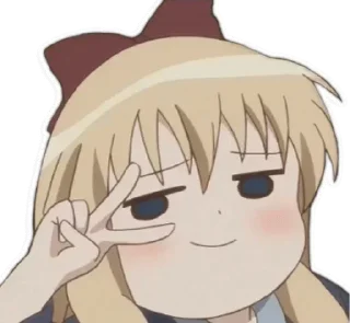 ✌️ emoji Yuru Yuri Scene [@Otakuzdream] Telegram sticker 6 of 50