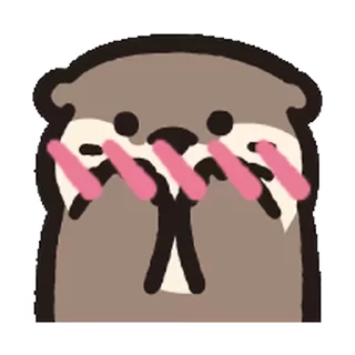 Sticker from Loc's Otter Animated emoji @RekcitsEnilbot
