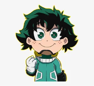 😗 emoji MHA Chibi @AnimeStickersChibi Telegram sticker 7 of 45