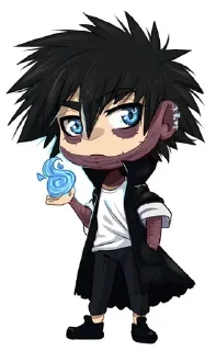 🤨 emoji MHA Chibi @AnimeStickersChibi Telegram sticker 24 of 45