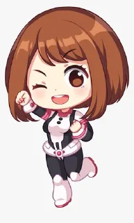 😉 emoji MHA Chibi @AnimeStickersChibi Telegram sticker 23 of 45