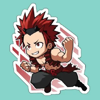 😤 emoji MHA Chibi @AnimeStickersChibi Telegram sticker 17 of 45