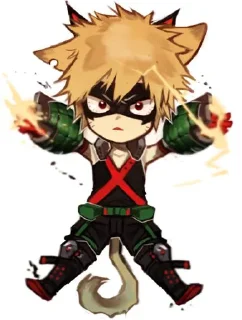 😛 emoji MHA Chibi @AnimeStickersChibi Telegram sticker 8 of 45