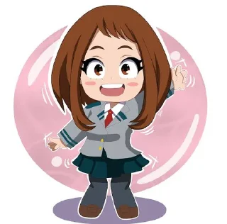 😉 emoji MHA Chibi @AnimeStickersChibi Telegram sticker 21 of 45