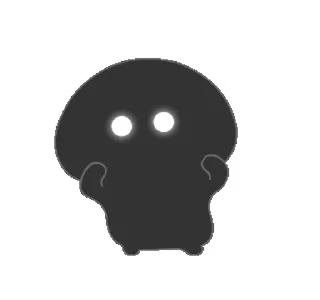 👏 emoji 『@stickers_gifs_store』 Black Bunny 🖤✨ — @stckrRobot Telegram sticker 22 of 50