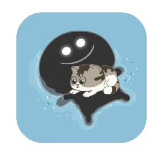 🏊‍♂ emoji 『@stickers_gifs_store』 Black Bunny 🖤✨ — @stckrRobot Telegram sticker 15 of 50