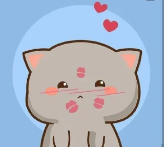 💋 emoji cat cute Telegram sticker 16 of 23