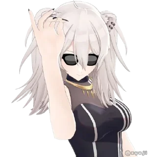 😎 emoji Shishiro Botan @xyuji Telegram sticker 5 of 15