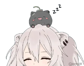 😴 emoji Shishiro Botan @xyuji Telegram sticker 7 of 15