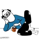 😕 emoji 『 𝘼ᴋɪʜɪᴛᴏ 」s animated kang pack Telegram sticker 7 of 34