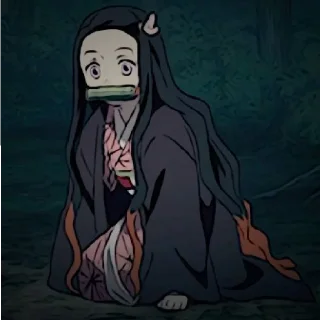 😐 emoji nezuko Telegram sticker 12 of 25