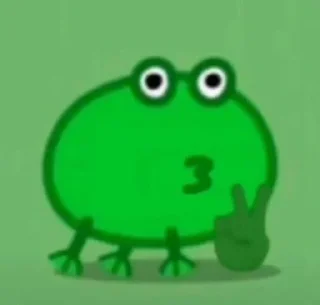 Sticker from frog