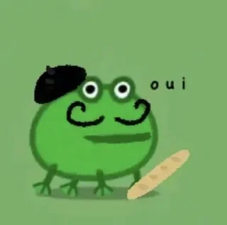 Sticker from frog