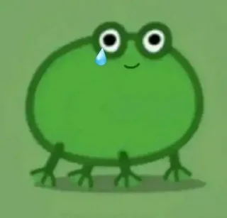 😔 emoji frog Telegram sticker 6 of 21
