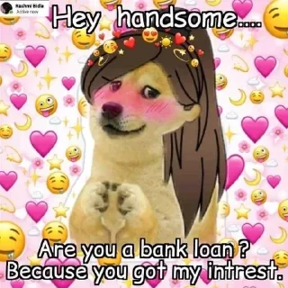 💖 emoji Flirting Cheems by @callmesenpaibish Telegram sticker 13 of 43