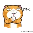 🐱 emoji 白爛貓X☆隱藏版☆ @fathousechun Telegram sticker 14 of 24