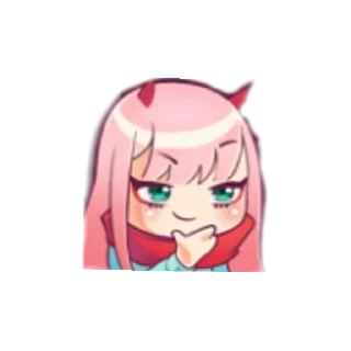 🙂 emoji zero two Telegram sticker 9 of 24
