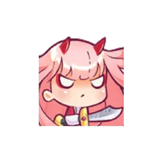 🙂 emoji zero two Telegram sticker 12 of 24