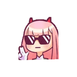 🙂 emoji zero two Telegram sticker 22 of 24