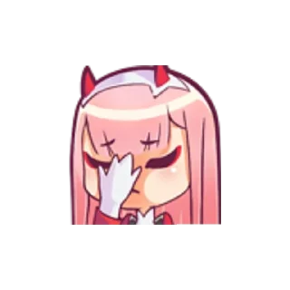 🙂 emoji zero two Telegram sticker 18 of 24