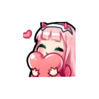 🙂 emoji zero two Telegram sticker 19 of 24