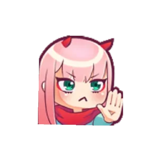 🙂 emoji zero two Telegram sticker 11 of 24