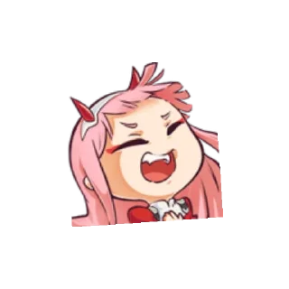 🙂 emoji zero two Telegram sticker 17 of 24