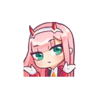 🙂 emoji zero two Telegram sticker 21 of 24