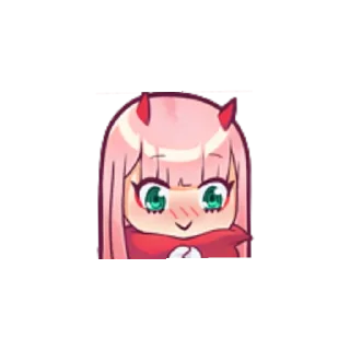🙂 emoji zero two Telegram sticker 6 of 24