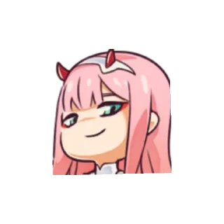 🙂 emoji zero two Telegram sticker 13 of 24
