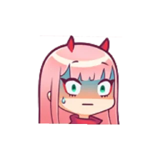 🙂 emoji zero two Telegram sticker 23 of 24
