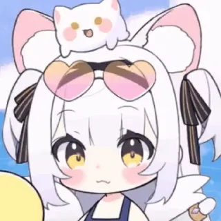 ⭐ emoji 猫耳娘 @Largewarehouse Telegram sticker 12 of 45
