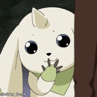 👆 emoji @sticker_freehk 大耳獸 テリアモン Terriermon Telegram sticker 2 of 120