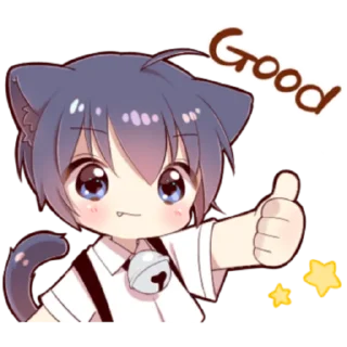 Sticker from Little Cat Boy ; @Leefanogavin
