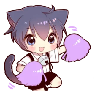 🍓 emoji Little Cat Boy ; @Leefanogavin Telegram sticker 21 of 100