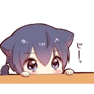 🍓 emoji Little Cat Boy ; @Leefanogavin Telegram sticker 5 of 100