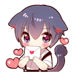 🍓 emoji Little Cat Boy ; @Leefanogavin Telegram sticker 11 of 100
