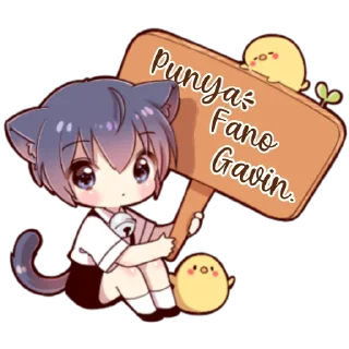 Sticker from Little Cat Boy ; @Leefanogavin