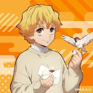 🧡 emoji Zenitsu agatsuma Telegram sticker 11 of 33