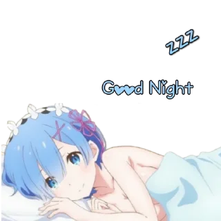 😴 emoji Rem ~ @weebs_4ever Telegram sticker 5 of 45