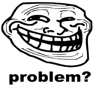 ❓ emoji Troll Face Telegram sticker 19 of 120
