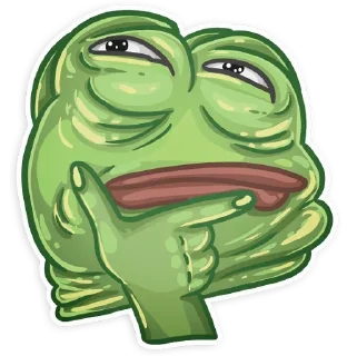 😀 emoji 绿青蛙 Telegram sticker 16 of 21