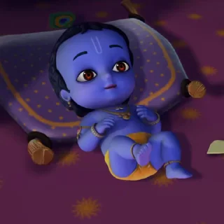 ☺️ emoji Little Krishna Animated by @mayanksh4rma Telegram sticker 5 of 85
